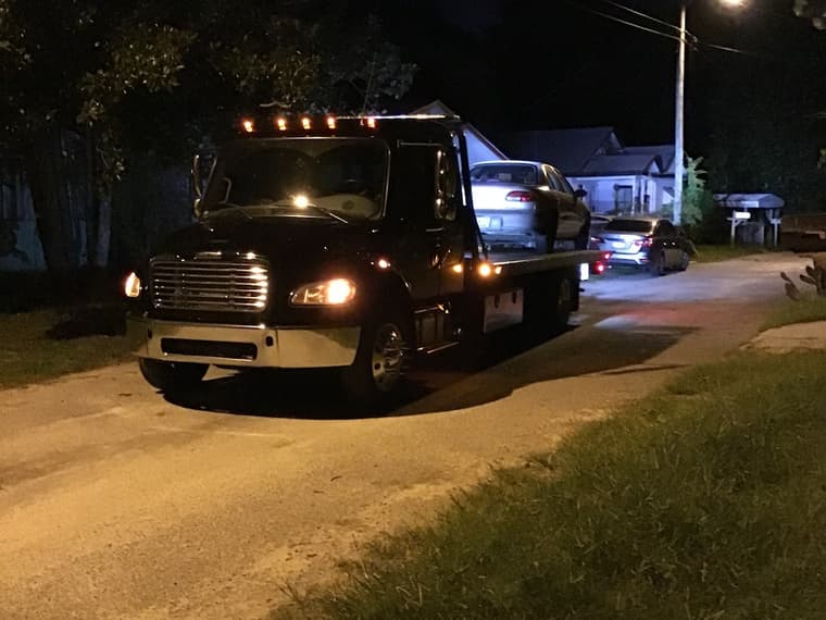 Late-night tow callout